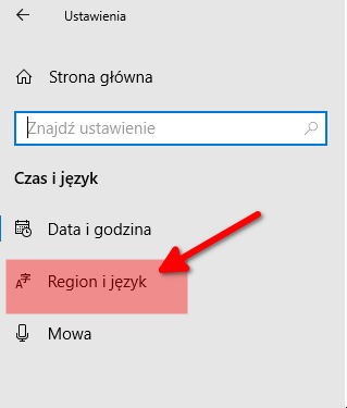 region i język